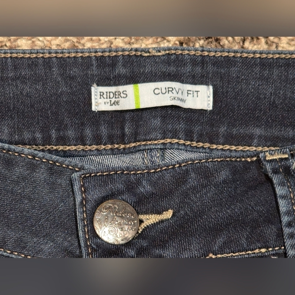 Riders By Lee Curvy Fit Skinny Jean Stretchy Denim Midrise Size 12M - Picture 6 of 7